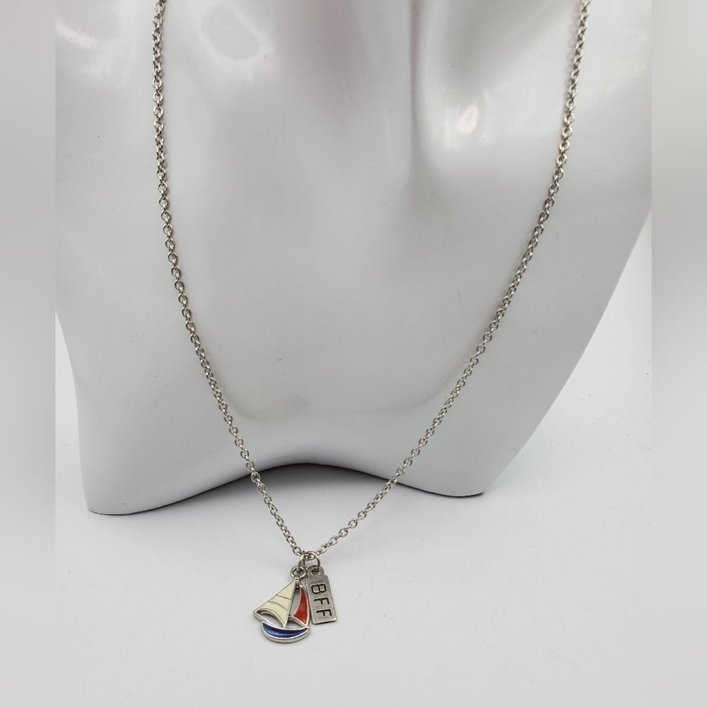 Bff best‎ friend sailor boat necklace N1724